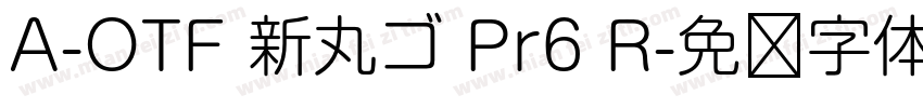 A-OTF 新丸ゴ Pr6 R字体转换